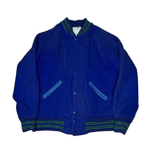 American Vintage 60s Seahawks Themed Varsity Jacket Size 42 - Picture 1 of 6